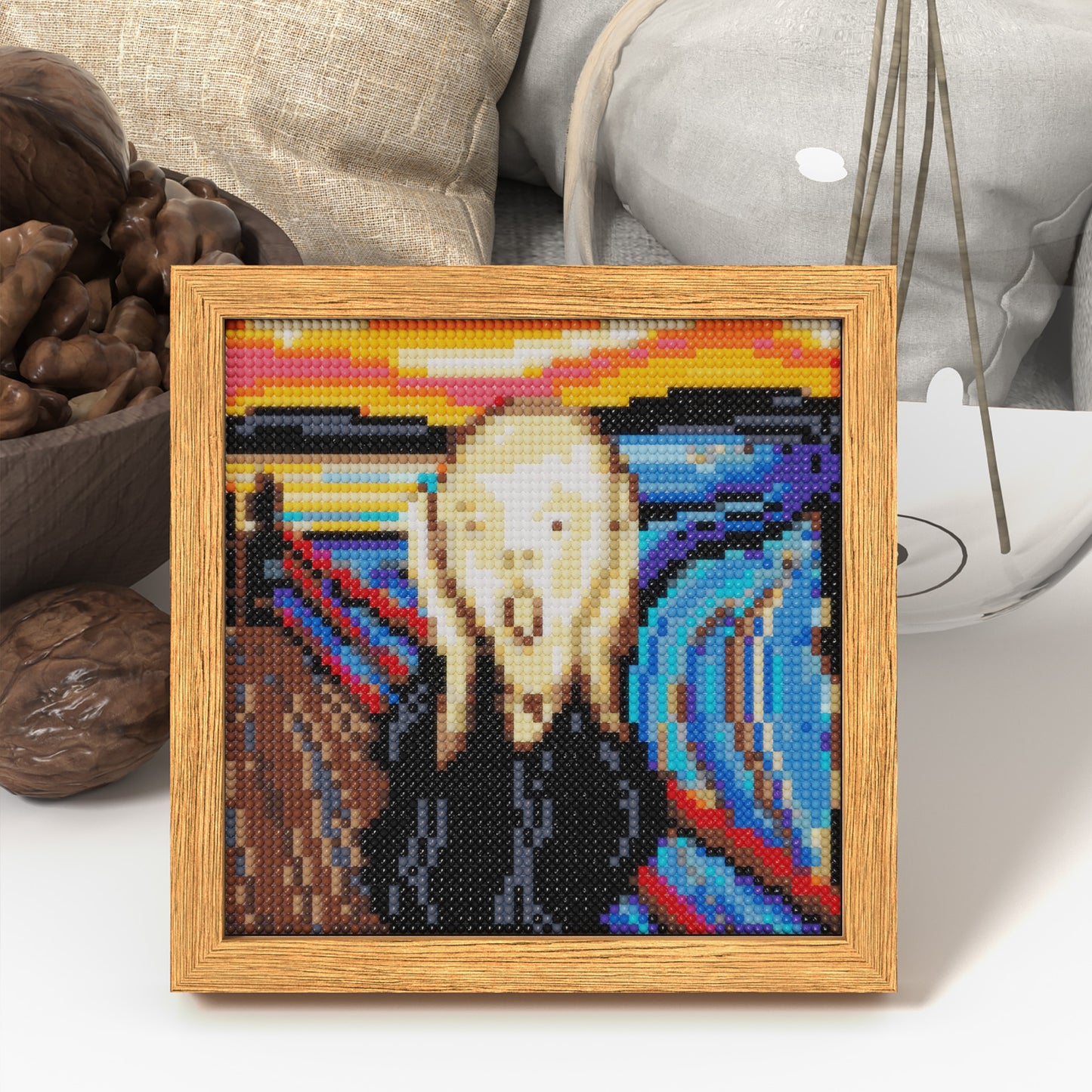 64x64 Pixel "The Scream by Edvard Munch" Diamond Painting Cross Stitch Kit