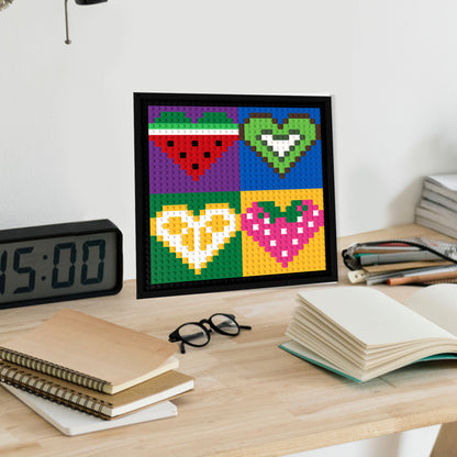 32*32 Compatible Lego Pieces "Four Kinds of Heart-shaped Fruits" Pixel Art