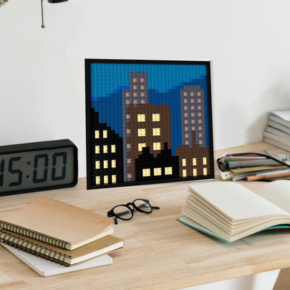 Night City Building Brick Pixel Art - 32*32 Modular Compatible with Lego