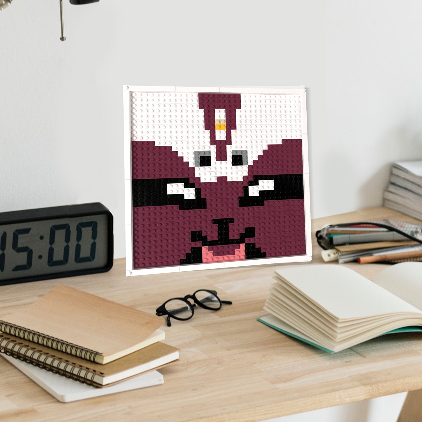 32*32 Compatible Lego Pieces "Face of Peking Opera Chou" Pixel Art