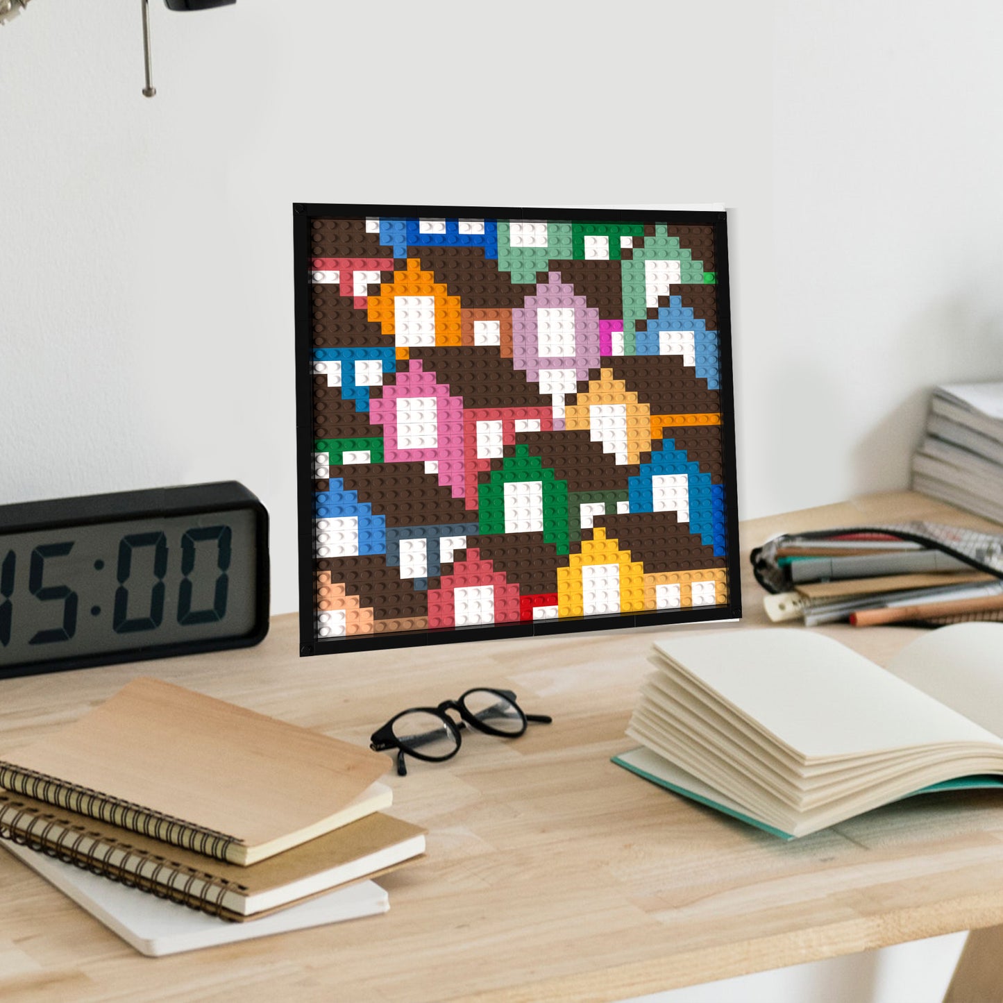 32*32 Compatible Lego Pieces Geometric Pattern House Group Pixel Art