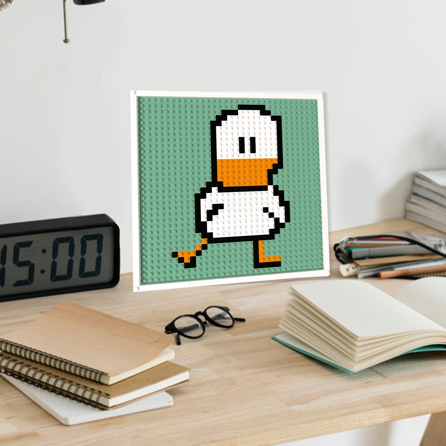 Cartoon Duck Building Brick Pixel Art - 32*32 Modular Compatible with Lego