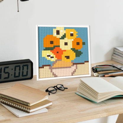 Van Gogh Sunflowers Building Brick Pixel Art - 32*32 Modular Compatible with Lego