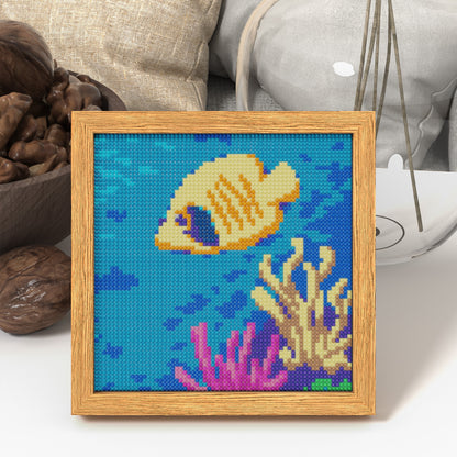 64x64 Pixel "Tropical Fish" Diamond Painting Cross Stitch Kit