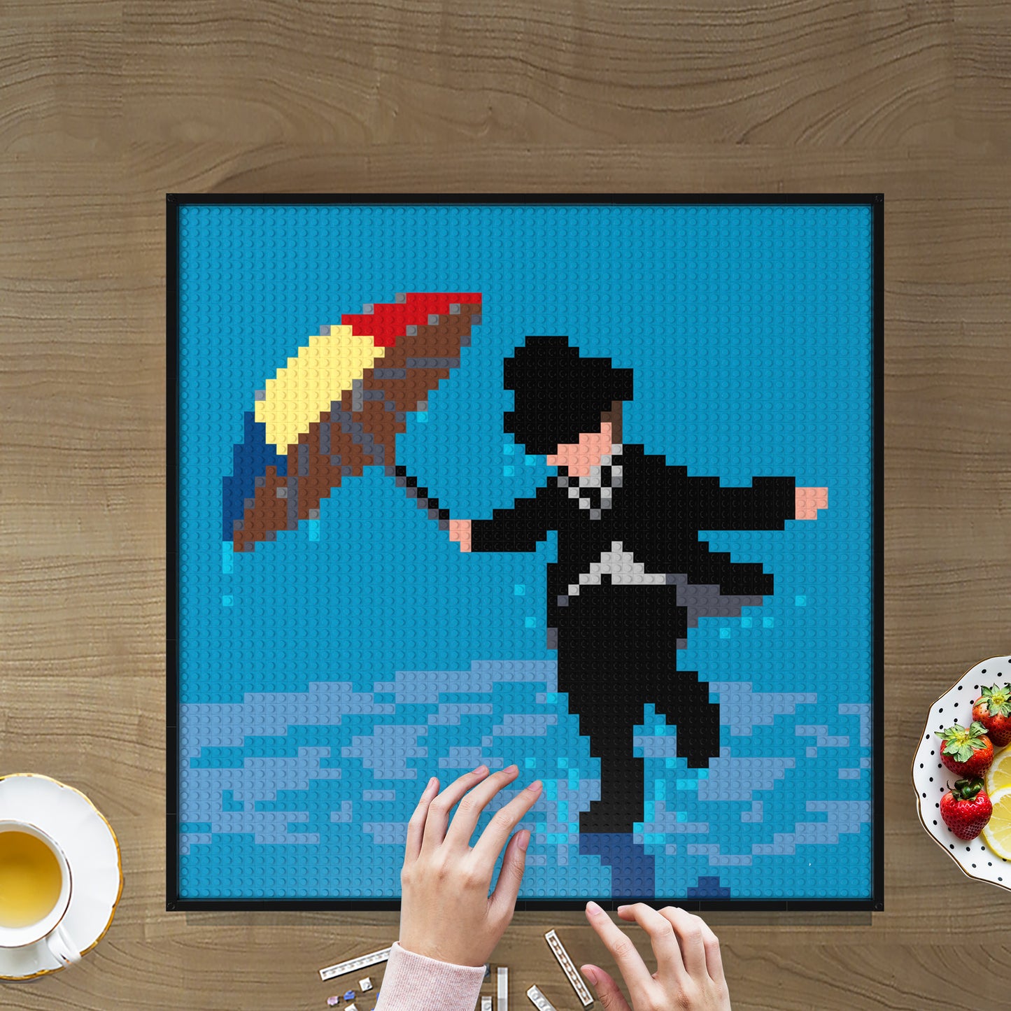 Charlie Chaplin Compatible LEGO Artwork (64*64 dots, Assembled Frame)