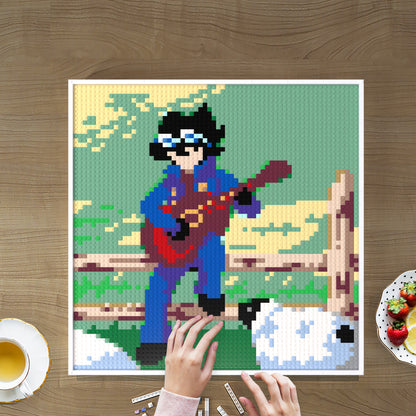 The Shepherd Boy Compatible LEGO Artwork (64*64 dots, Assembled Frame)