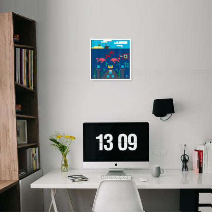 32*32 Compatible Lego Pieces "Extremely Abstract Underwater World" Pixel Art