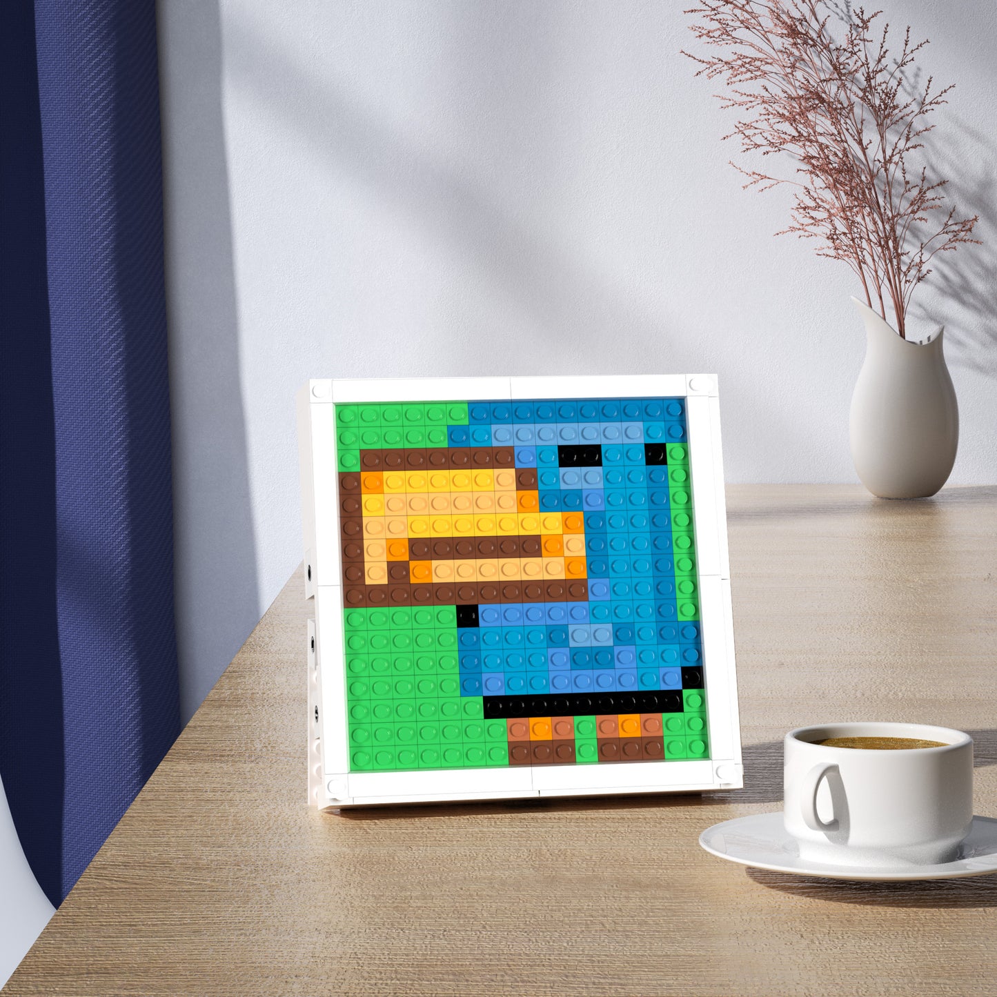 Pixel Art of Pelican Compatible Lego Set - A Minimalist Decoration with Big Beak