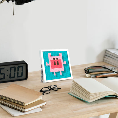 Pixel Art of a Little Pig Compatible Lego Set - An Adorable Decoration to Light up Your Space