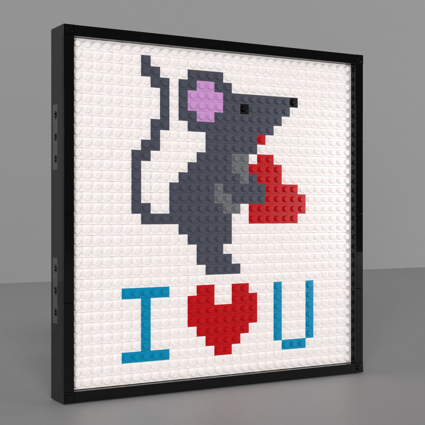 I Love You Building Brick Pixel Art - 32*32 Modular Compatible with Lego