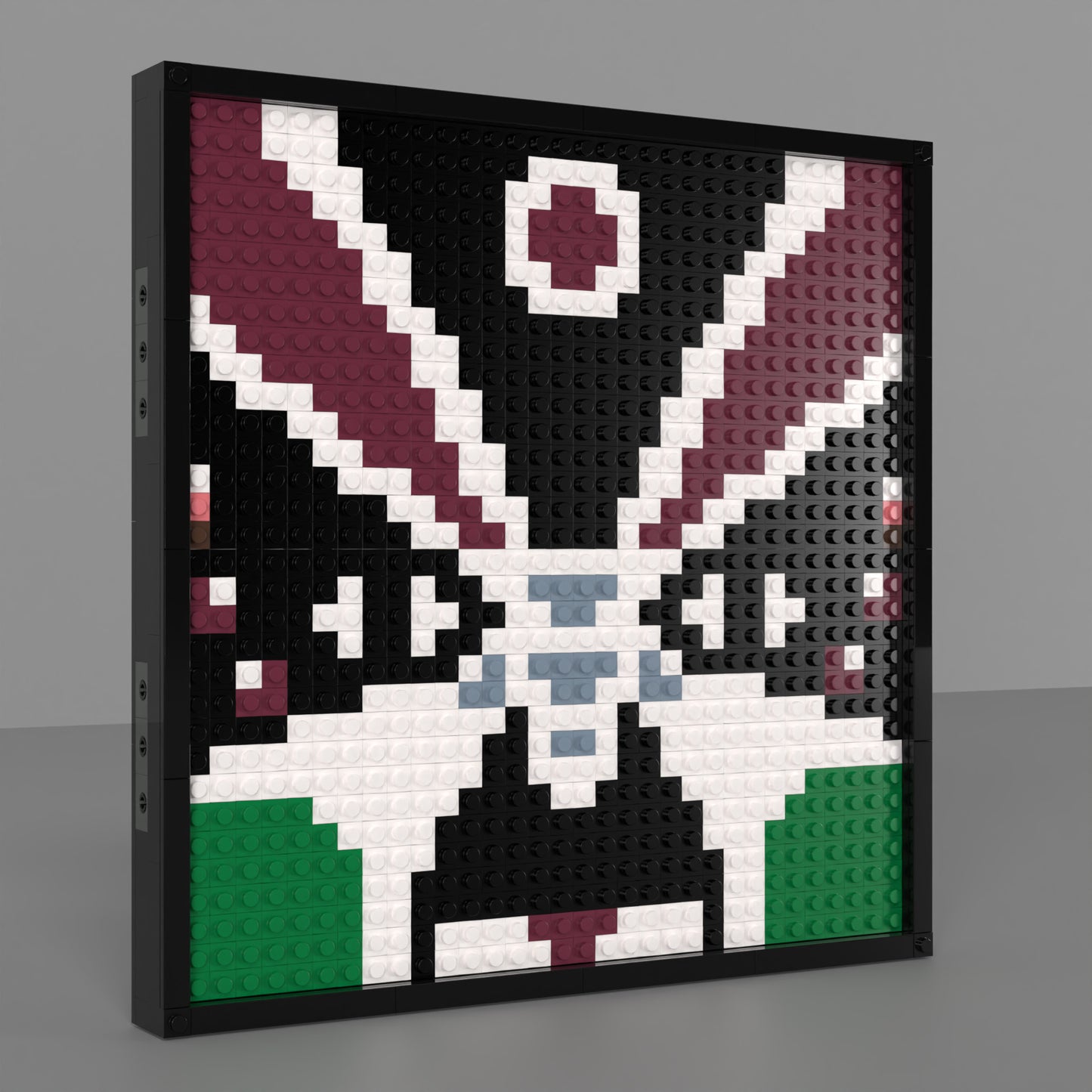 32*32 Compatible Lego Pieces "Face of Peking Opera Jing " Building Brick Pixel Art