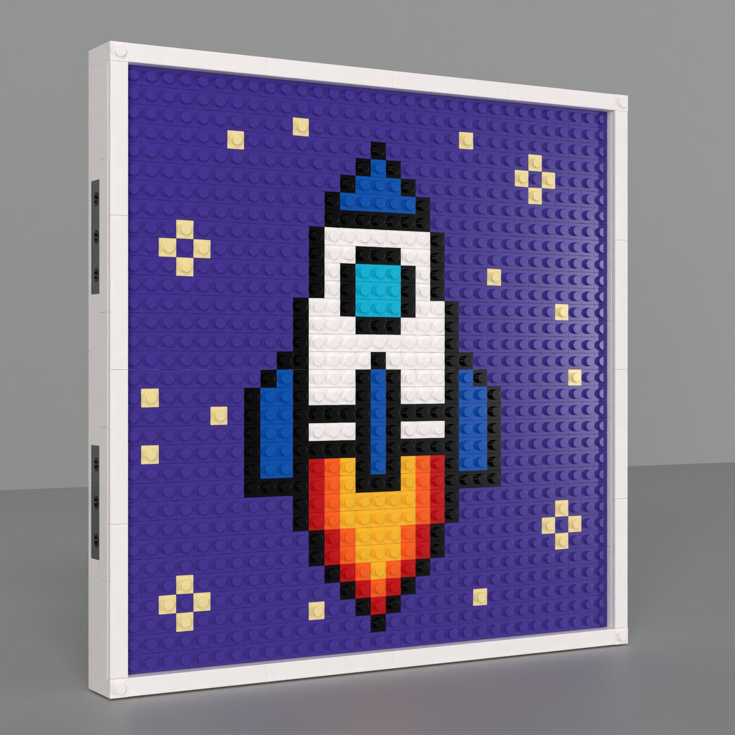 32*32 Compatible Lego Pieces Rocket Pixel Art, High Resolution Rocket Pattern