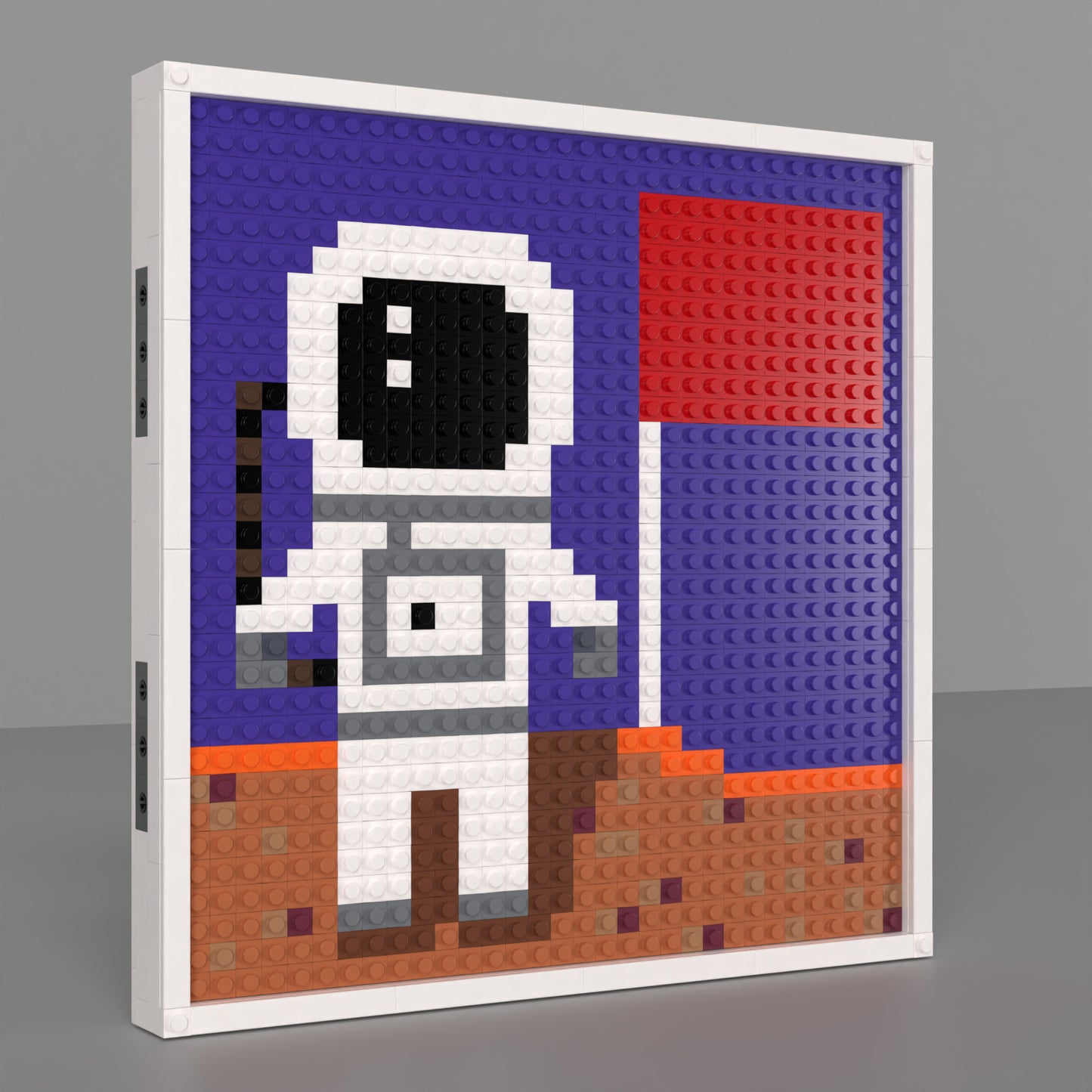 Astronaut On The Moon Building Brick Pixel Art - 32*32 Modular Compatible with Lego