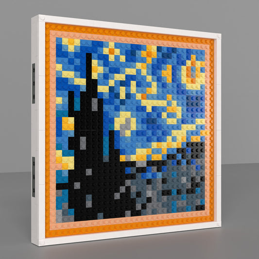 Van Gogh's The Starry Night Building Brick Pixel Art - 32*32 Modular Compatible with Lego