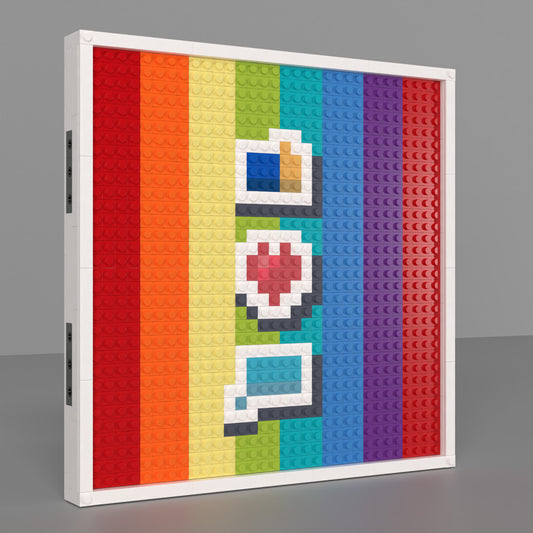 Like, Collect and Comment - A Pixel Art Made of 32*32 Compatible Lego Bricks