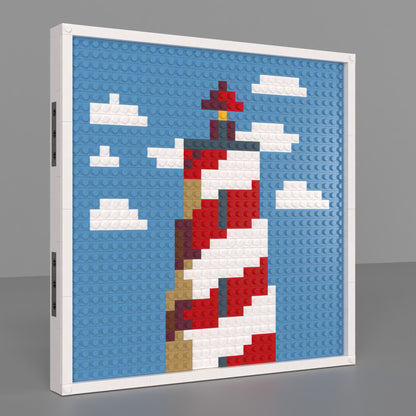 DIY Building Brick Lighthouse Pixel Art Kit - 32*32 blocks