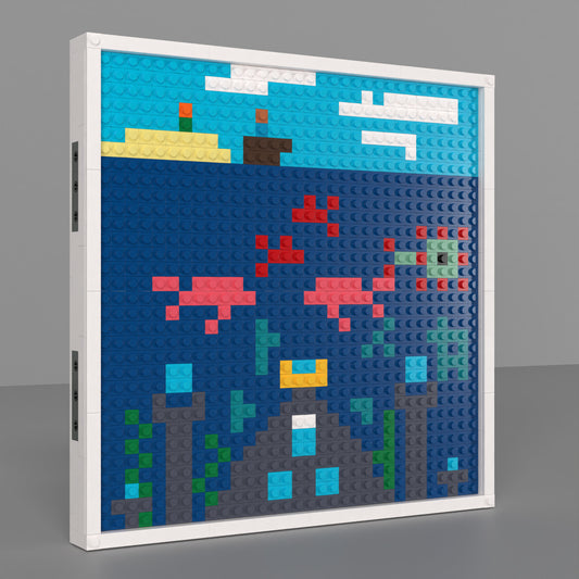 32*32 Compatible Lego Pieces "Extremely Abstract Underwater World" Pixel Art