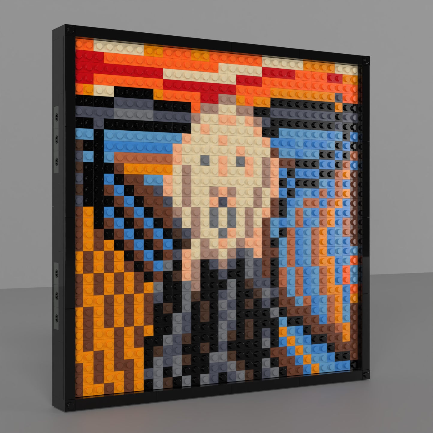 Munch's The Scream Building Brick Pixel Art - 32*32 Modular Compatible with Lego