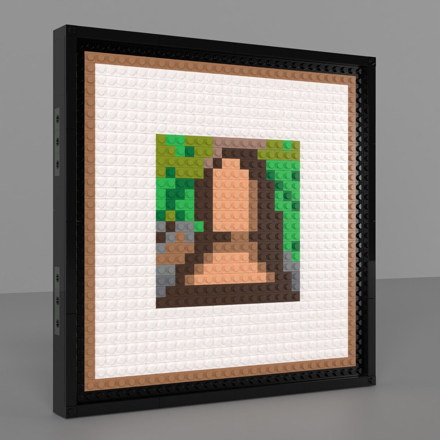 Mona Lisa's Smile Building Brick Pixel Art - 32*32 Modular Compatible with Lego