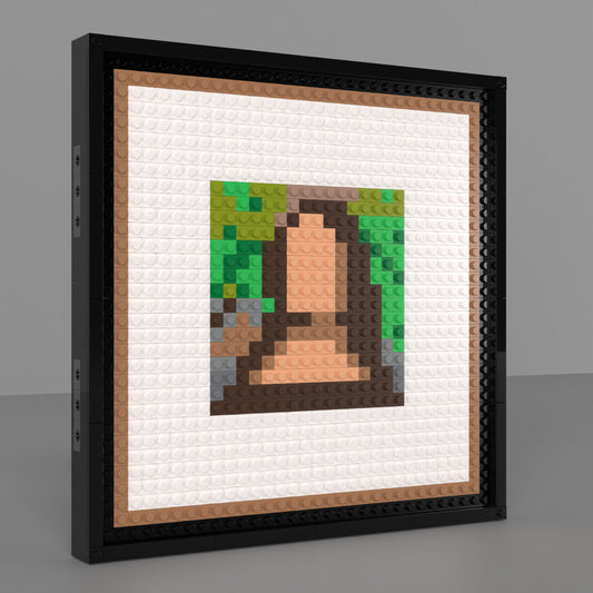 Mona Lisa's Smile Building Brick Pixel Art - 32*32 Modular Compatible with Lego