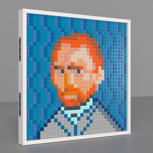 Vincent van Gogh Self Portrait Building Brick Pixel Art - 32*32 Modular Compatible with Lego