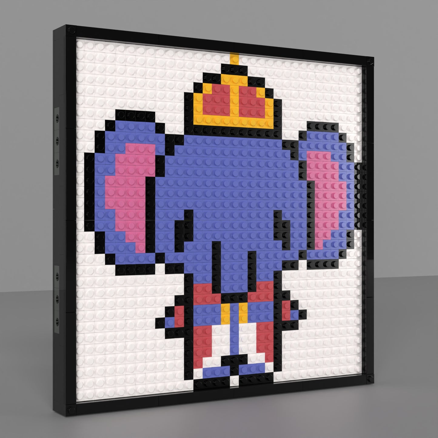 Cartoon Elephant Building Brick Pixel Art - 32*32 Modular Compatible with Lego