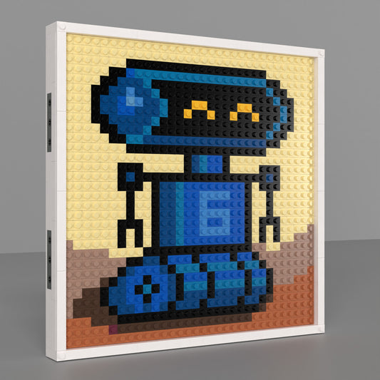 32*32 Compatible Lego Pieces Cartoon Robot Pixel Art