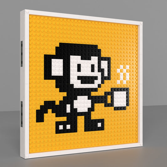 Monkey Offering Water Reminds You to Take a Break - 32*32 Modular Compatible with Lego