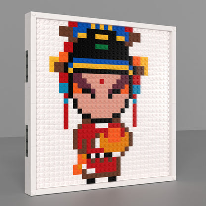 32*32 Compatible Lego Pieces Chinese Opera Character Pixel Art